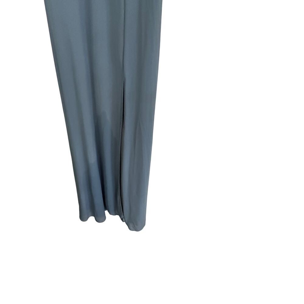 Lulu’s Women's Blue Deep V-Neckline Sleeveless Maxi Dress Size Small - Picture 2 of 8